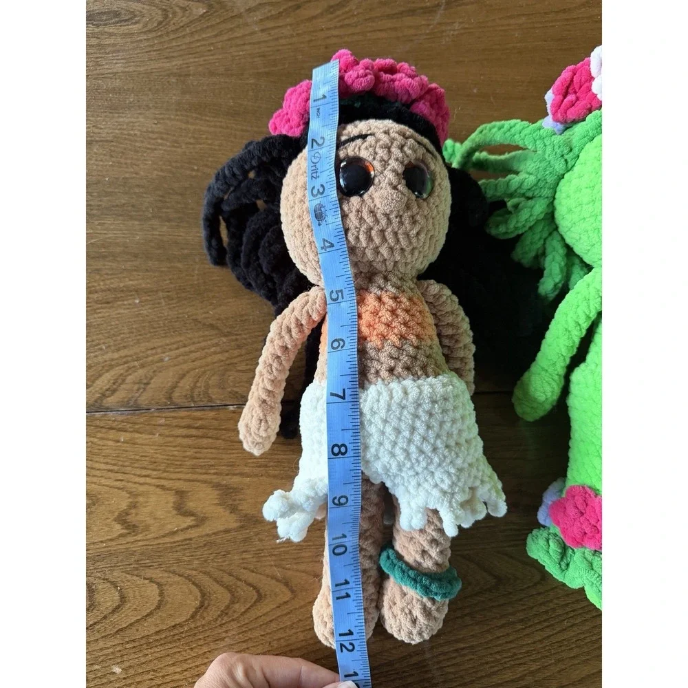 Handmade Crochet Moana & Te Fiti Doll Set 12